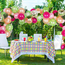 Load image into Gallery viewer, Auihiay 83 Pieces Tropical Balloons Garland Kit DIY Luau Balloon Arch Garland with Tropical Leaf and Balloon Strip for Tropical Theme Birthday Party Baby Shower