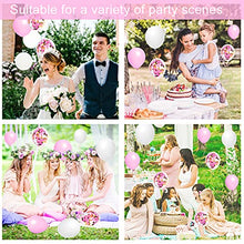 Load image into Gallery viewer, 60 Pieces Pink Balloons, Pale Pink Confetti Balloon, Pink and White Latex Helium Balloons 12 Inch for Girl's Birthday & Christening, Baby Shower, Disney Princess, Wedding Party Decorations