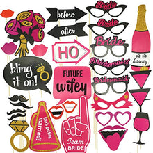 Load image into Gallery viewer, jaunty partyware 30pk Pre-Assembled Hen Party Props | Ready to use Hen Party Photo Booth Props for Hen Do Accessories and Hen Party Accessories