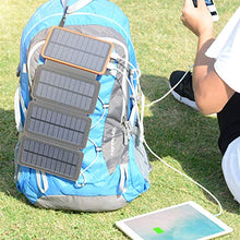 Load image into Gallery viewer, A ADDTOP Solar Charger Power Bank - 25000mAh Fast Charging Portable Charger with 4 Solar Panels Solar Cell Phone Charger External Battery Pack for Phone Tablet