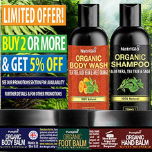 Load image into Gallery viewer, NatriGlo Anti Dandruff Tea Tree & Aloe Vera Shampoo - Sulfate & SLS Free for Itchy Scalp, Dry, Flaky Hair | Psoriasis & Eczema Care |Deep Cleansing Organic, Vegan, Cruelty Free | Women | Men |Teens