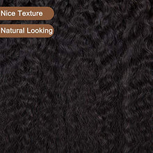 Load image into Gallery viewer, Kinky Straight Human Hair Extension Real Remy Hair Clip in Afro - Double Weft Thick 8 Pieces Full Head (#1B Natural Black, 8 Inch, 95 Gram)