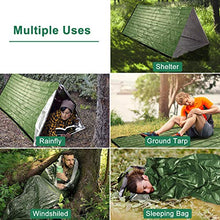 Load image into Gallery viewer, EEEKit Emergency Sleeping Bag,2Pack Lightweight Waterproof Survival Bivy Sack with Survival Whistle,Thermal Emergency Blankets Portable Mylar Survival Gear for Camping,Hiking,Outdoor Activities