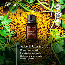 Load image into Gallery viewer, Gya Labs Fenugreek Essential Oil for Hair Growth (10ml) - Pure, Therapeutic Grade Fenugreek Oil - Perfect for Aromatherapy, Hair Growth, Dry Scalp, Irritated Skin - Use for Diffusion, Skin or Hair