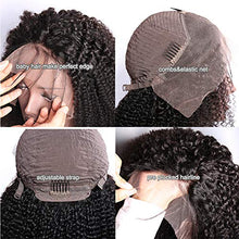 Load image into Gallery viewer, Afro Curly Human Hair Wigs 16 Inch Glueless 13×4 Lace Front Mongolian Kinky Curly Human Hair Wigs 150% Density Pre Plucked with Baby Hair for Black Women Natural Color