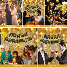 Load image into Gallery viewer, Birthday Party Decoration For Adult Golden Background Balloons Set With String Light for Men and Women- All Total 65 Pcs
