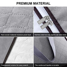 Load image into Gallery viewer, Large Capacity Clothes Storage Bag Foldable Organizers with Reinforced Handle for Comforters,Blankets,Pillow,Bedding,with Sturdy Zipper,Clear Window(Grey,4 Pack)