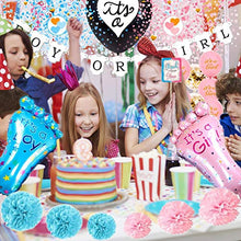 Load image into Gallery viewer, GOTH Perhk 65 Pcs Baby Gender Reveal Party Decoration, 36" Black Reveal Balloon with Boy or Girl Banner, Blue Pink Balloons, Confetti Balloons, Photo Props Decorations Set for Baby Shower