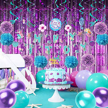 Load image into Gallery viewer, AILEXI 3 Pack Metallic Tinsel Curtains Foil Fringe Shimmer Streamers Curtain Door Window Decoration for Birthday Wedding Party Supplies 3ft*8ft - Purple
