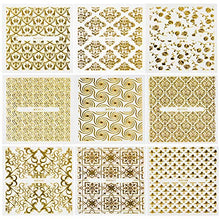 Load image into Gallery viewer, 20 Sheets 3D Gold Glitters Nail Stickers Nail Decals Nail Art Designs Self-Adhesive DIY Manicure Decoration Kit for Women Girls