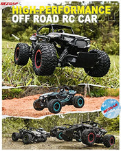 Load image into Gallery viewer, BEZGAR 18 Toy Grade 1:14 Scale Remote Control Car, 2WD High Speed 20 Km/h All Terrains Electric Toy Off Road RC Monster Vehicle Truck Crawler with Two Rechargeable Batteries for Boys Kids and Adults