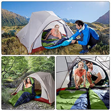 Load image into Gallery viewer, HEWOLF Adult Sleeping Bags 3 Season Envelope Camping Sleeping Bag Water Repellent Lightweight Rectangular Sleeping Bag for Outdoor Camping Trekking Hiking Fishing Green 1.6KG 10℃ to 15℃