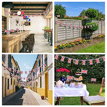 Load image into Gallery viewer, WEDNOK Union Jack Flag Set, 30pcs Red White Blue Balloons 10pcs British Flags 10m x 30pcs United Kingdom Banner for Queen Platinum Jubilee Decoration 2022 Celebration Birthday 70 Years Party VE Day