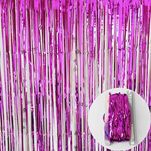 Load image into Gallery viewer, LZYMSZ 10 Pack Foil Curtains, Metallic Tinsel Foil Fringe Curtains, Wall Shimmer Backdrop Decorations for Wedding/Birthday/Party/Christmas/Halloween (Purple, 10PCS)