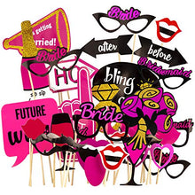 Load image into Gallery viewer, jaunty partyware 30pk Pre-Assembled Hen Party Props | Ready to use Hen Party Photo Booth Props for Hen Do Accessories and Hen Party Accessories