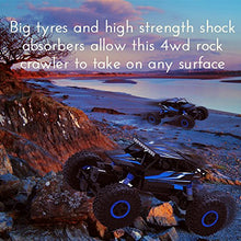 Load image into Gallery viewer, Top Race Remote Control Car For Adults & Kids - RC Monster Truck Buggy With High Speed - Off Road Rock Crawler - Electric 4WD Racing Vehicle Toy with 2.4ghz Technology for Boys Girls Children Blue