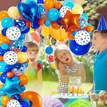 Load image into Gallery viewer, Sheepdog Party Balloon Garland & Arch Kit, Blue Orange Blush Paw Latex Balloons Confetti Balloon Foil Balloon Strip Set for Bluey Theme Kids Dog Birthday Party Decorations