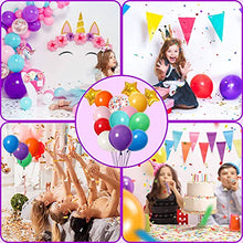 Load image into Gallery viewer, Balloon Arch Kit, TOPLDSM Rainbow Balloons Garland Party Decorations 105PCS Coloured Assorted Balloons and 3PCS Star Foil Helium Balloon for Birthday Wedding Summer Hawaii Party Supplies