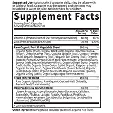 Load image into Gallery viewer, Garden of Life Vitamin Code Raw Zinc, 30mg Whole Food Zinc Supplement + Vitamin C, Trace Minerals & Probiotics for Immune Support, Certified Vegan Non-GMO & Gluten Free Zinc Supplements, 60 Capsules