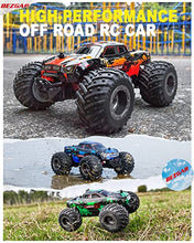 Load image into Gallery viewer, BEZGAR 20 Toy Grade 1:20 Scale Remote Control Car,2WD Top Speed 15 Km/h Electric Toy Off Road 2.4GHz RC Monster Vehicle Truck Crawler with Two Rechargeable Batteries for Kids and Adults