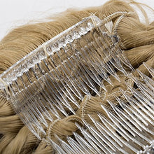 Load image into Gallery viewer, Curly Wavy Hair Bun Scrunchie Hair Extensions - Ash Blonde - Stretch Hair Combs Clip In Chignon Tray Ponytail Hairpieces