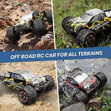 Load image into Gallery viewer, DEERC Brushless RC Cars 35 MPH High Speed Remote Control Car 4WD 1:18 Scale Monster Truck for Kids Adults, All Terrain Off Road Truck with Extra Shell 2 Battery,40+ Min Play Car Gifts for Boys