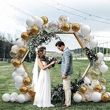 Load image into Gallery viewer, Balloon Arch Garland Kit, 102pcs White Gold Silver Birthday Party Decoration, 12pcs Confetti Balloon 90pcs Latex Balloon, Decoration Balloons for Birthday Wedding Christmas Baby Showers New Year