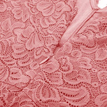 Load image into Gallery viewer, JASAMBAC Women Dresses for Special Occasions 3/4 Sleeve Lace Midi Dress for Wedding Guest Bridesmaid Dress Pink M