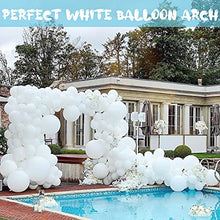 Load image into Gallery viewer, 113 Pcs White Balloons Garland Arch Kit, 5''/10'' Latex Macaron Balloons Decoration Balloons with Arch Making Tools for Boys Girls Birthday Party Festival Wedding Anniversary Baby Shower Supplies