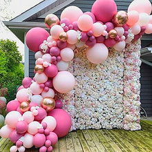 Load image into Gallery viewer, Pink Balloon Garland Arch Kit,98Pcs Thicken Balloons Metallic Balloons Rose Gold Latex Balloons with Decorating Strip Kit for Baby Shower Wedding Graduation Day Girls' Party Decorations