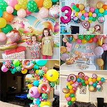 Load image into Gallery viewer, weeyin Candyland Birthday Party Decorations, Sweet Party Decorations with Happy Birthday Banner Candy doughnut Ice Cream Foil Balloon for Girls kids Women Candyland Party Baby Shower Wedding Birthday