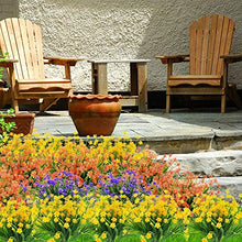 Load image into Gallery viewer, Ruiuzioong Artificial Fake Flowers, 4Pack Outdoor UV Resistant Greenery Shrubs Plants Indoor Outside Hanging Planter Home Garden Décor (Rose Red)