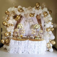 Load image into Gallery viewer, Balloon Arch Kit - 120 Pcs Balloon Garland Kit White Balloons Gold Balloons with Gold Confetti Balloon for Wedding, Engagement Party Decorations, Birthday Balloons, Baby Shower