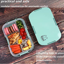 Load image into Gallery viewer, SGAONSN Kids Lunch Box, Bento Box for Kid with 6 Compartments, BPA Free Plastic Picnic Snack Salad Boxes Baby Bento Boxes(Blue)