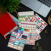 Load image into Gallery viewer, Clever Fox Planner Stickers – Monthly, Weekly & Daily Planner Stickers 14 Sheets Set of 1360+ Unique Stickers by Clever Fox (Value Pack)