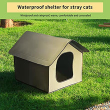 Load image into Gallery viewer, GHDAG Waterproof Cat House Dog House Pet Outdoor Cat House Weatherproof Cat Kennel House Foldable Feral Cat House Pet Shelter