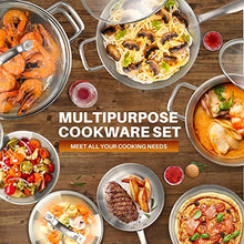 Load image into Gallery viewer, Duxtop SSIB-17 Professional 17 Piece Stainless Steel Induction Cookware Set, Impact-Bonded Technology