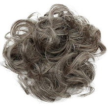 Load image into Gallery viewer, PRETTYSHOP Hairpiece Scrunchy Updo Bridal Hairstyle Voluminous Wavy Messy Bun Gray Blond Mix G21A