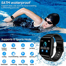 Load image into Gallery viewer, Smart Watch, Blackview Fitness Tracker with Heart Rate Monitor, Sleep Tracking & SpO2, 5ATM Waterproof Pedometer Watch, Touchscreen Smartwatch for Women Men Compatible with iOS and Android Phones