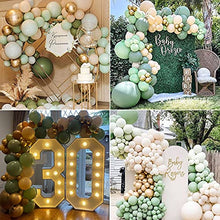 Load image into Gallery viewer, Balloon Arch Sage Green,Balloon Garland Arch Kit Avocado Green Mint Green White Gold Latex Balloons Pack 103pcs for Birthday Baby Shower Wedding Jungle Safari Party Graduation Decorations