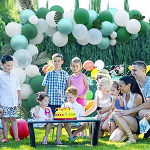 Load image into Gallery viewer, Green Balloons Garland Arch Kit, 73PCS Green White Balloon Garland Kit Balloons Arch Kit, Latex Balloons Party Balloons for Boys Kids Jungle Birthday Decoration Wedding Baby Shower Party Supplies