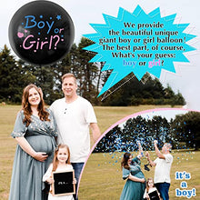 Load image into Gallery viewer, Gender Reveal Decorations, Boy or Girl Gender Reveal Balloons 36 inch with Confetti, Metallic Blue Pink Gender Reveal Balloons Arch Garland Kit for Baby Shower Gender Reveal Party Decoration