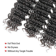 Load image into Gallery viewer, Recifeya hair Deep Wave Bundles with Frontal Brazilian Deep Wave Hair Bundles with Frontal Virgin Hair Unprocessed Ear to Ear Lace Frontal with Bundles Human Hair Extensions Natural Color(18 20 22+16)