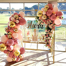 Load image into Gallery viewer, PartyWoo Pink and Gold Balloons, 66 pcs Pink Balloons, Metallic Gold Balloons, Pastel Pink Balloons and Gold Confetti Balloons for Pink Balloon Garland, 4 pcs 18 Inch Giant Pink Balloons
