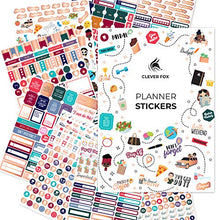 Load image into Gallery viewer, Clever Fox Planner Stickers – Monthly, Weekly & Daily Planner Stickers 14 Sheets Set of 1360+ Unique Stickers by Clever Fox (Value Pack)