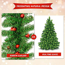 Load image into Gallery viewer, 9FT Christmas Garland Decorations, 2.7M Wreath Garlands Decorations Xmas for Fireplaces Stairs, Christmas Garlands with Lights, Red Flower and Red Ball, Holiday, Wedding Party Decoration
