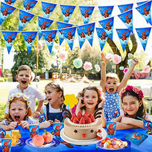 Load image into Gallery viewer, Ainvliya 62 Pcs Party Tableware Set Party Supplies Set Birthday Party Paper Plates Cups Napkins and Tablecloth Sets Kids Birthday Party Decorations for 10 Guests
