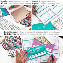 Load image into Gallery viewer, GoGirl Budget Book – Colorful Monthly Financial Planner Organizer. Budget Planner & Expense Tracker to Reach Financial Goals, Lasts 1 Year, Undated, Bonus 3 Cash Envelopes, A5 Hardcover – Rose Gold