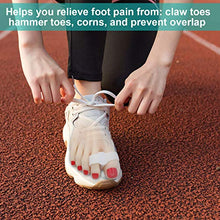 Load image into Gallery viewer, Zinyakon Two Hole Big Toe Separator and Straightener, 12 Pack of Silicone Big Toe Spacer, Toe Corrector for Overlapping Toes, Bunion Pain Relief