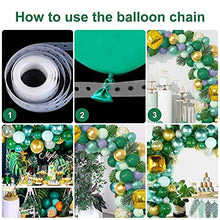 Load image into Gallery viewer, 128 pieces of green jungle party balloons